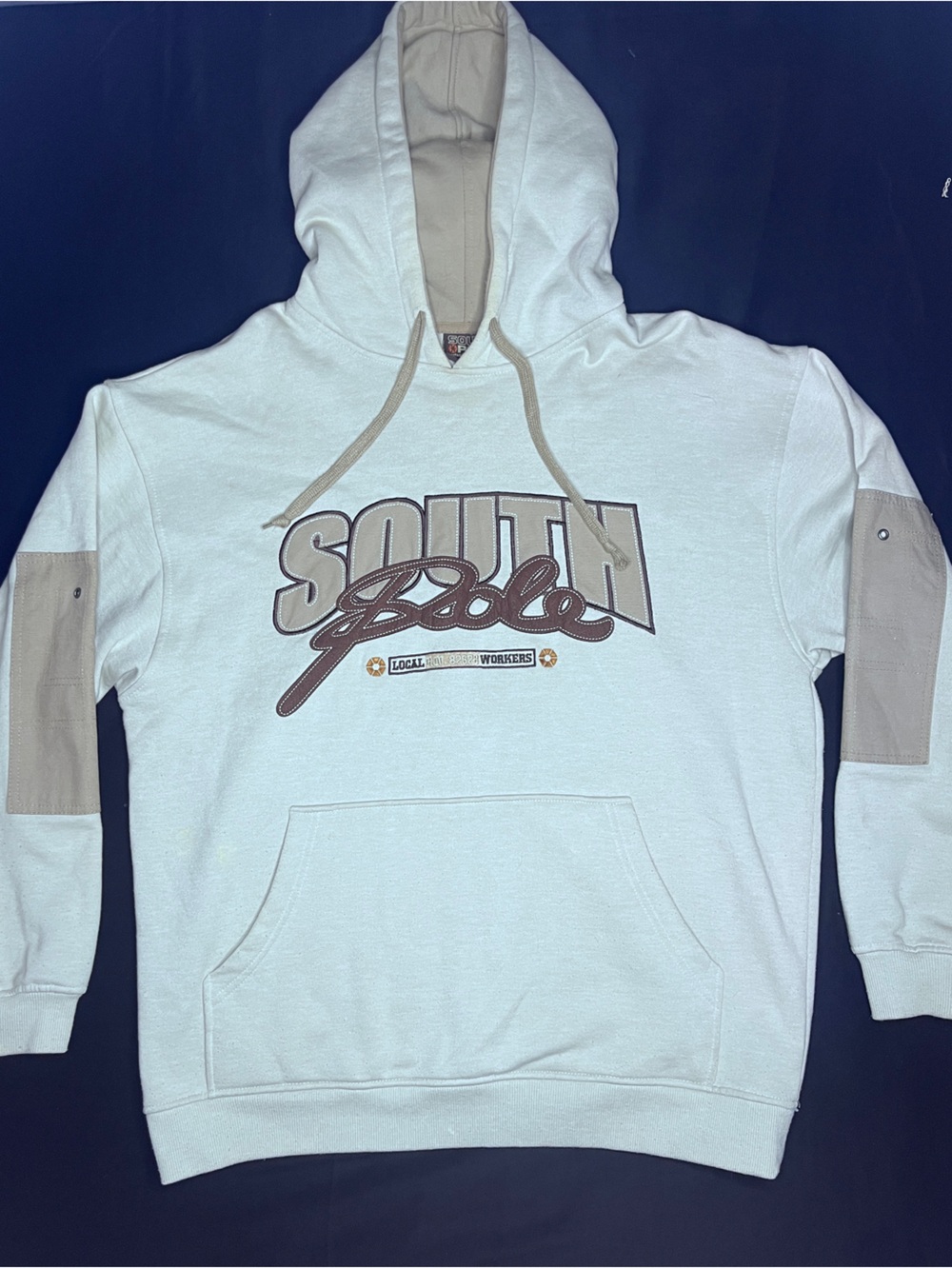Vintage Y2K Southpole cream and brown hoodie Size Large
